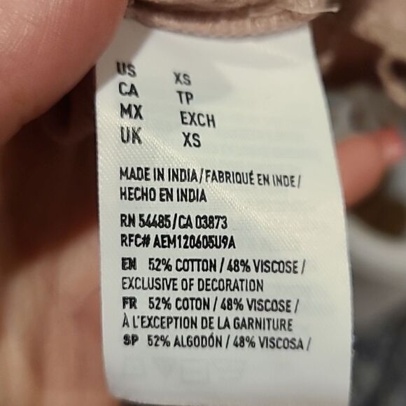 American eagle outfitters womens dusty rose pink off the shoulder sequin shirt - Picture 5 of 5